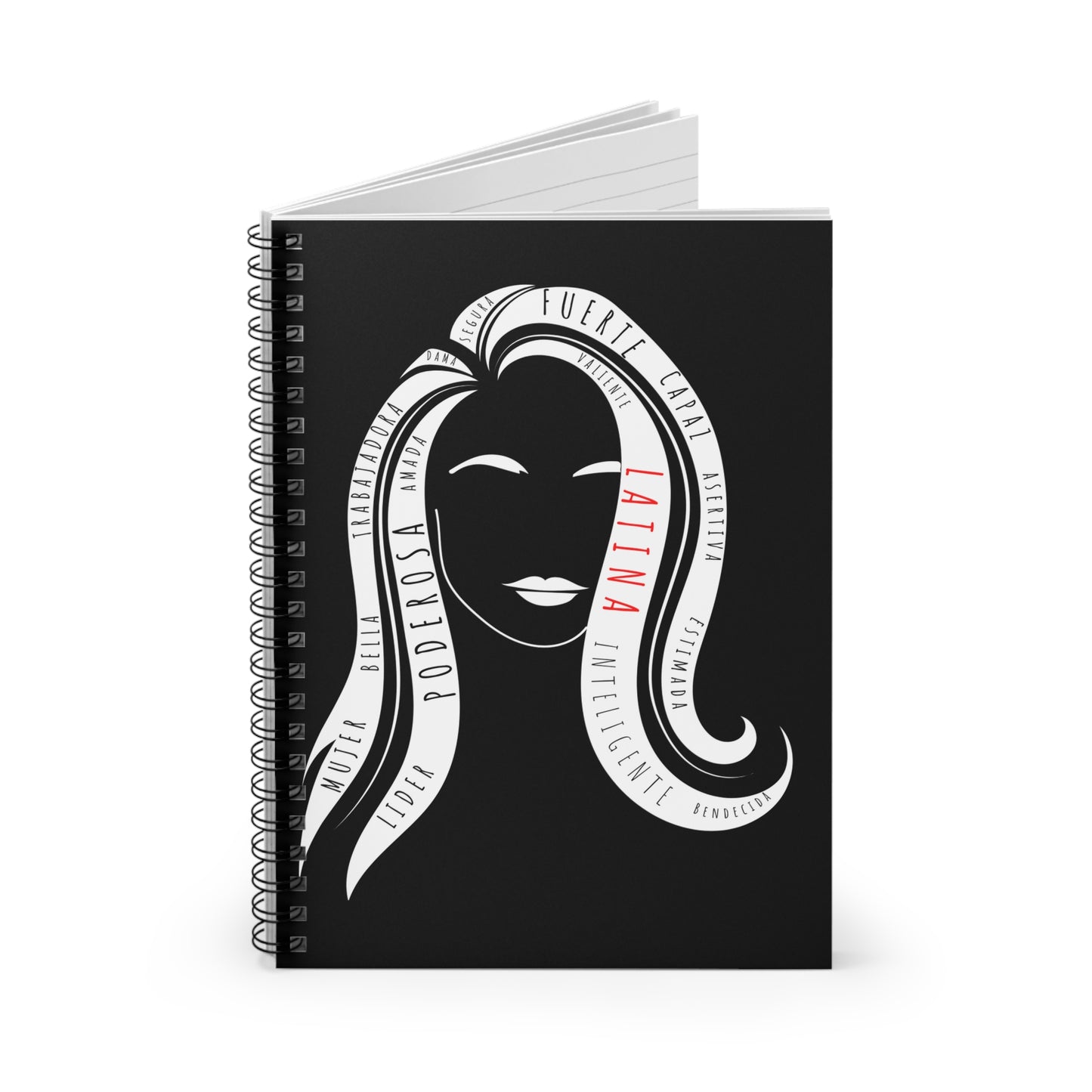 Inverse Fuerza Latina Spiral Notebook – Ruled Line | Latina Empowerment Journal