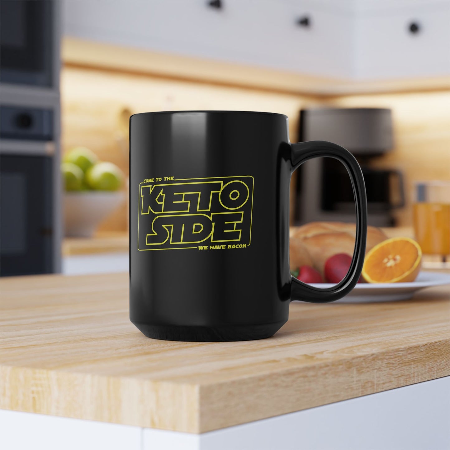 Keto Dark Side Mug for Coffee Lovers, Custom Gift, Unique Design, Perfect for Home or Office, Great for Birthdays, Holidays