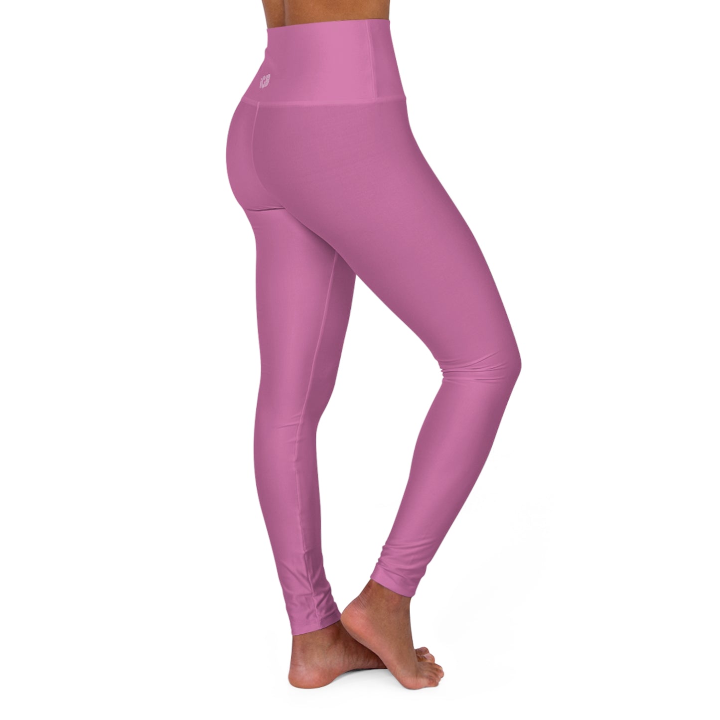iGB Fits High Waisted Light Pink Yoga Leggings, Activewear, Workout Tights, Athletic Leggings, Fitness Apparel, Comfortable Leggings for Yoga or Gym