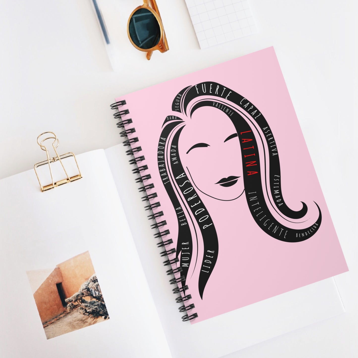 Fuerza Latina Pink Spiral Notebook - Ruled Line