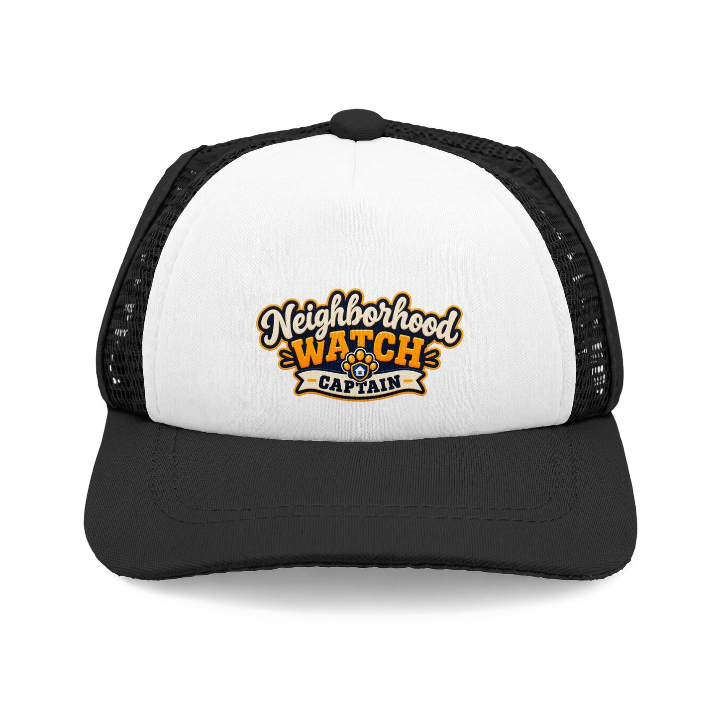 Neighborhood Watch Captain Trucker Hat — Foam Front Dog Design