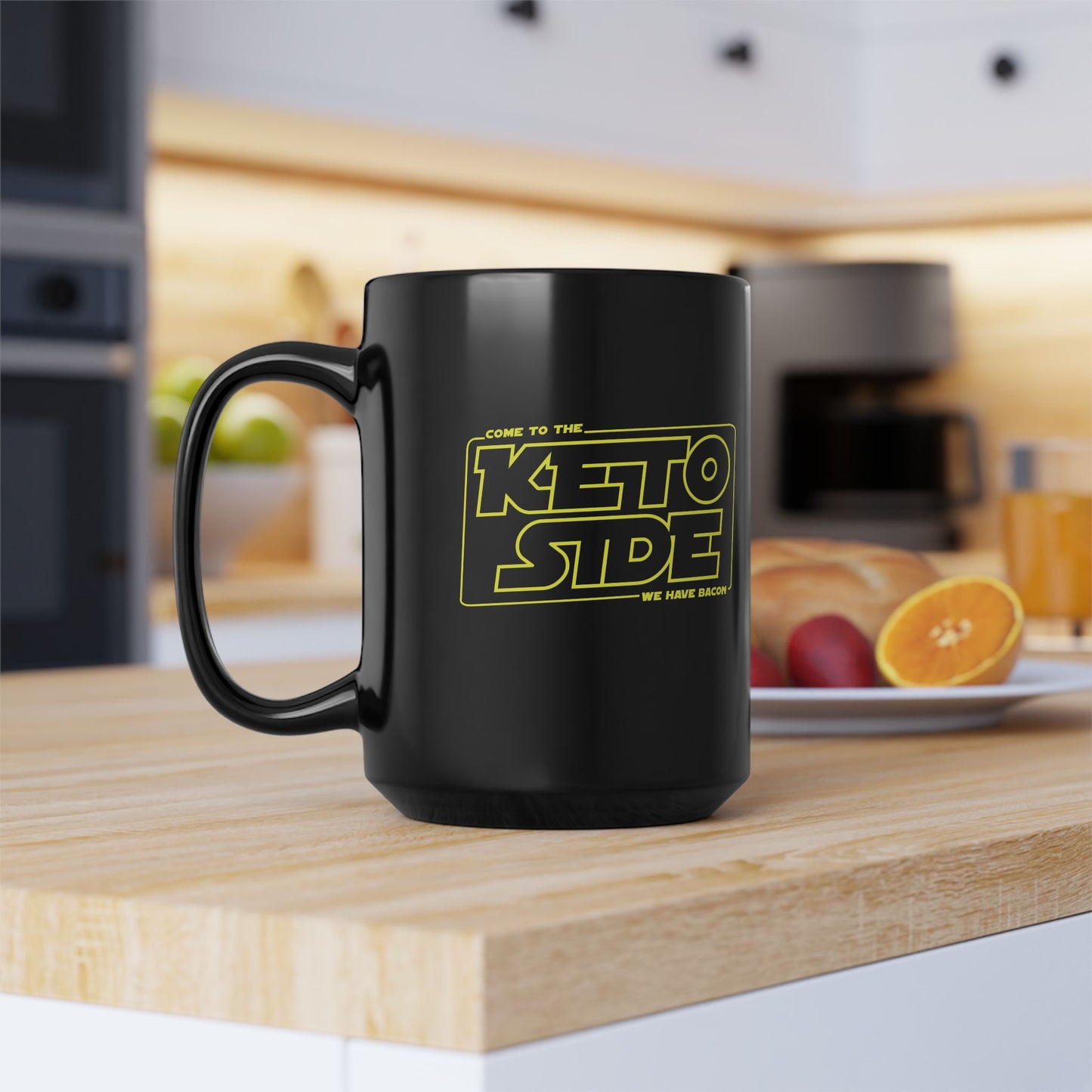 Keto Dark Side Mug for Coffee Lovers, Custom Gift, Unique Design, Perfect for Home or Office, Great for Birthdays, Holidays