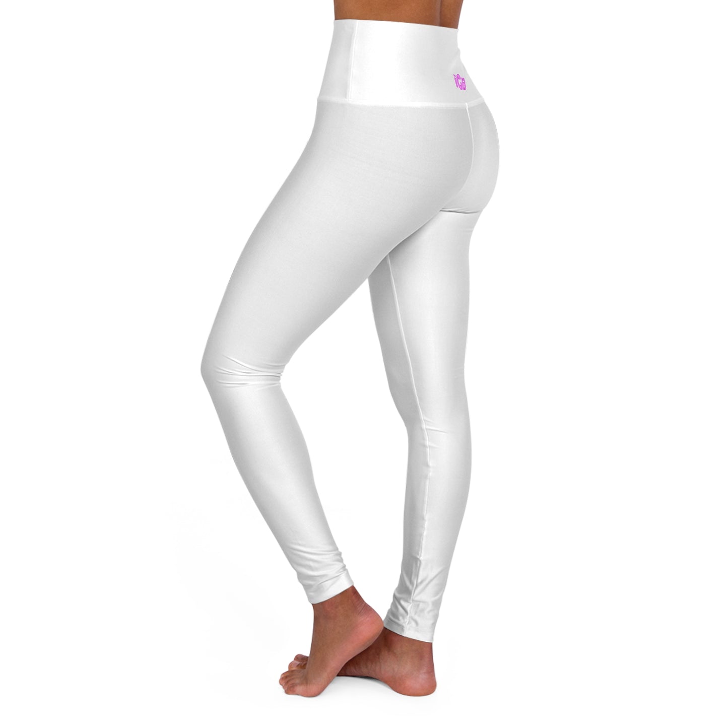 iGB Fits High Waisted White Yoga Leggings, Activewear, Workout Tights, Athletic Leggings, Fitness Apparel, Comfortable Leggings for Yoga or Gym