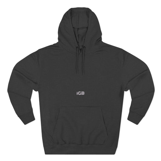 iGB Fits Cozy Three-Panel Fleece Hoodie, Casual Wear, Unisex Fashion, Gift for Her/Him, Fall/Winter Apparel, Comfortable Layering