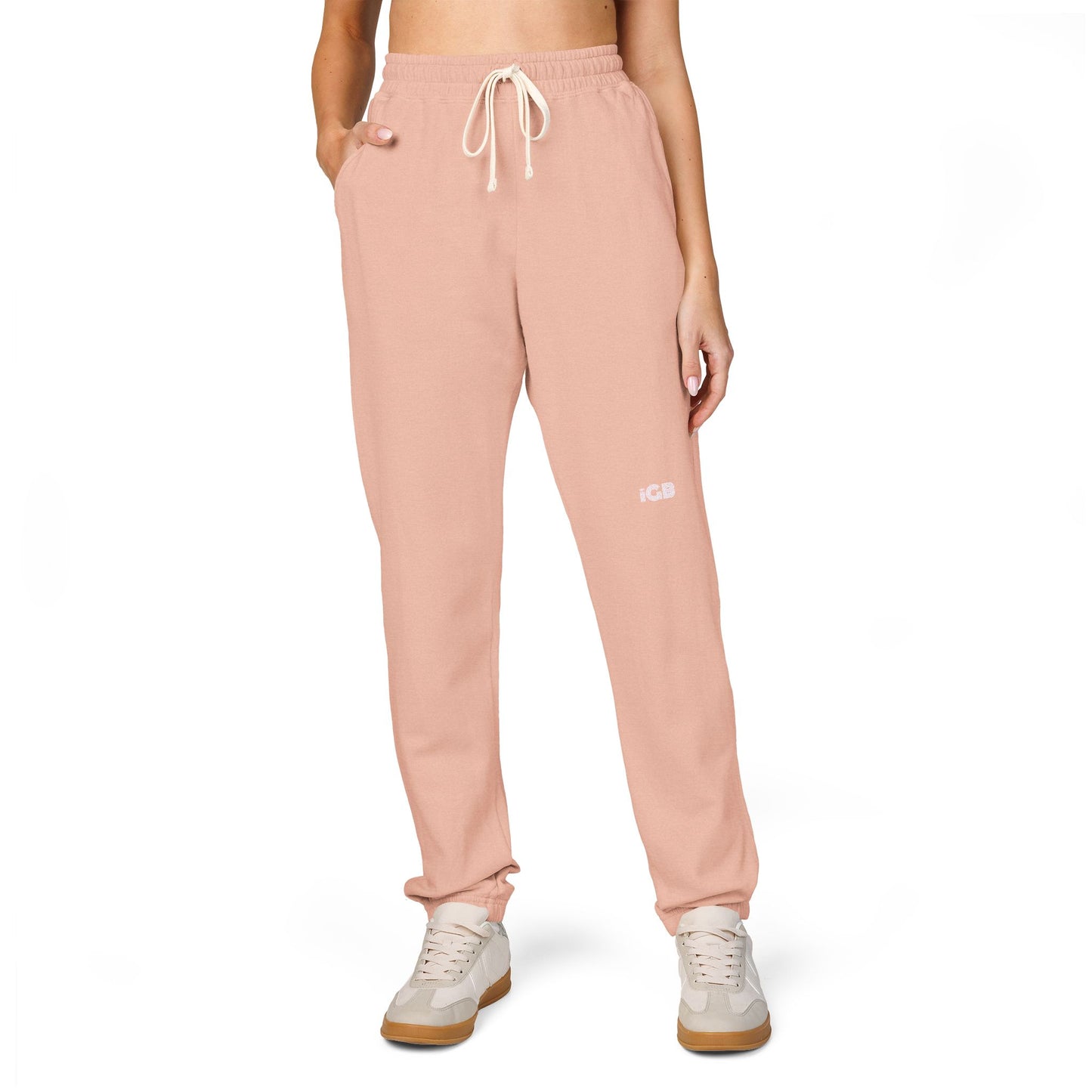 iGB Fits Cozy Unisex Garment-Dyed Fleece Sweatpants | Relaxed Lounge Wear for Home, Travel, Gifts, Special Occasions, Everyday Comfort