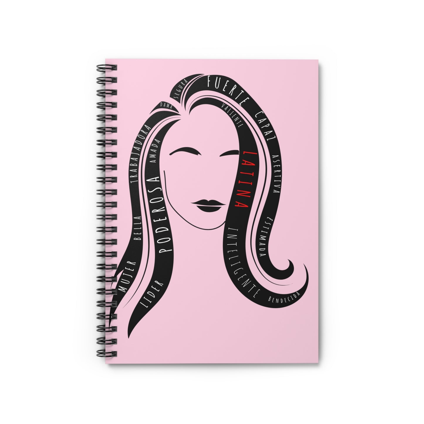 Fuerza Latina Pink Spiral Notebook - Ruled Line