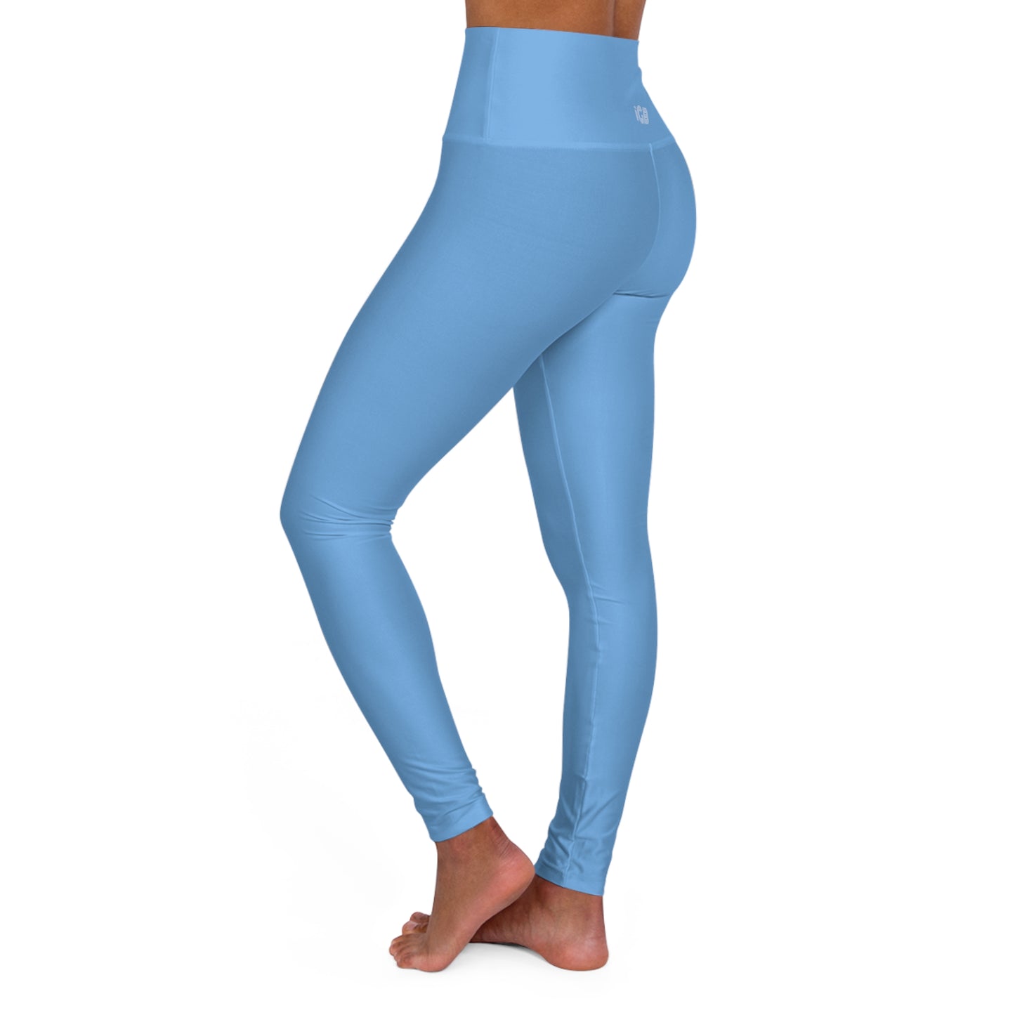 iGB Fits High Waisted Light Blue Yoga Leggings, Activewear, Workout Tights, Athletic Leggings, Fitness Apparel, Comfortable Leggings for Yoga or Gym