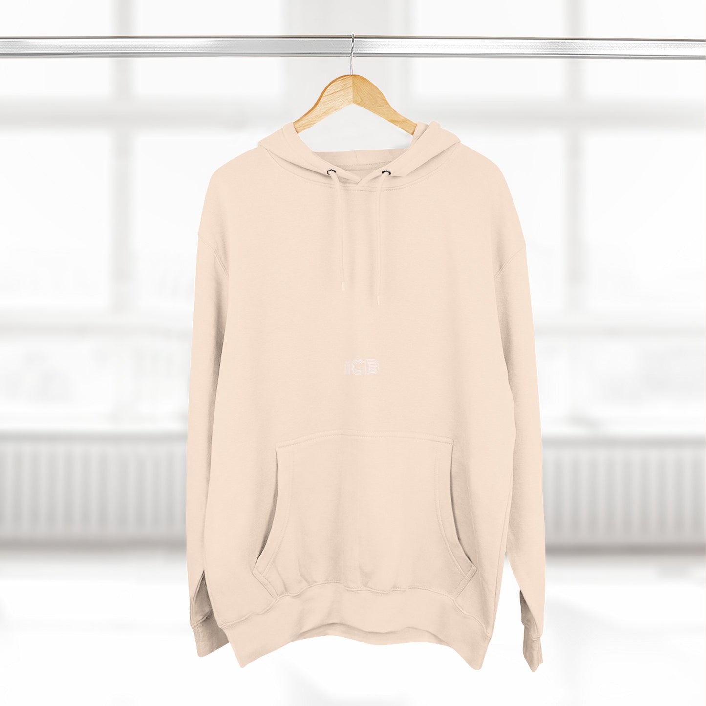 iGB Fits Cozy Three-Panel Fleece Hoodie, Casual Wear, Unisex Fashion, Gift for Her/Him, Fall/Winter Apparel, Comfortable Layering