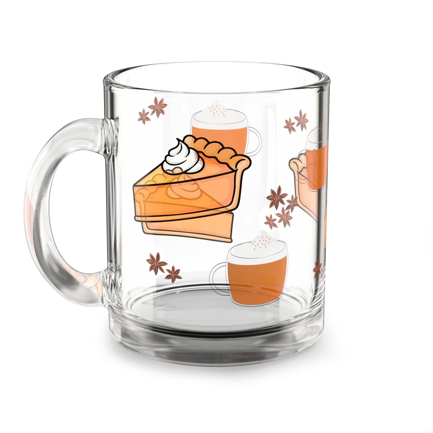 Autumn-Themed Glass Mug