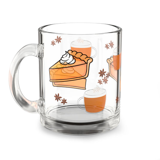Autumn-Themed Glass Mug