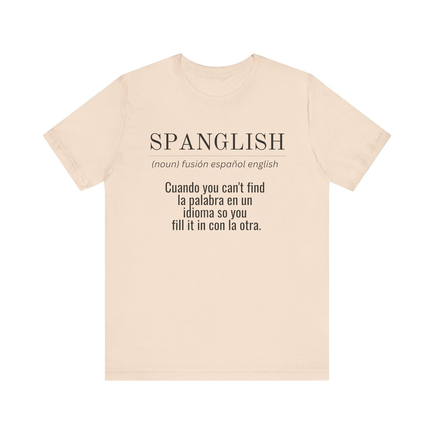 Spanglish Definition Shirt | Bilingual Pride Graphic Tee