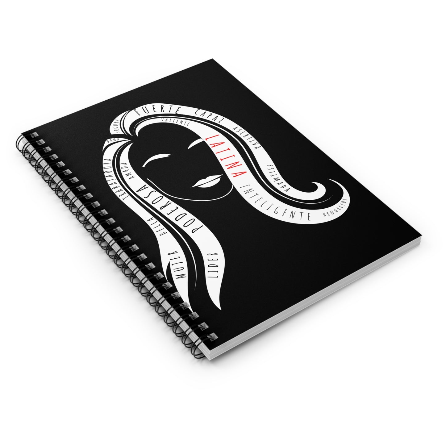 Inverse Fuerza Latina Spiral Notebook – Ruled Line | Latina Empowerment Journal