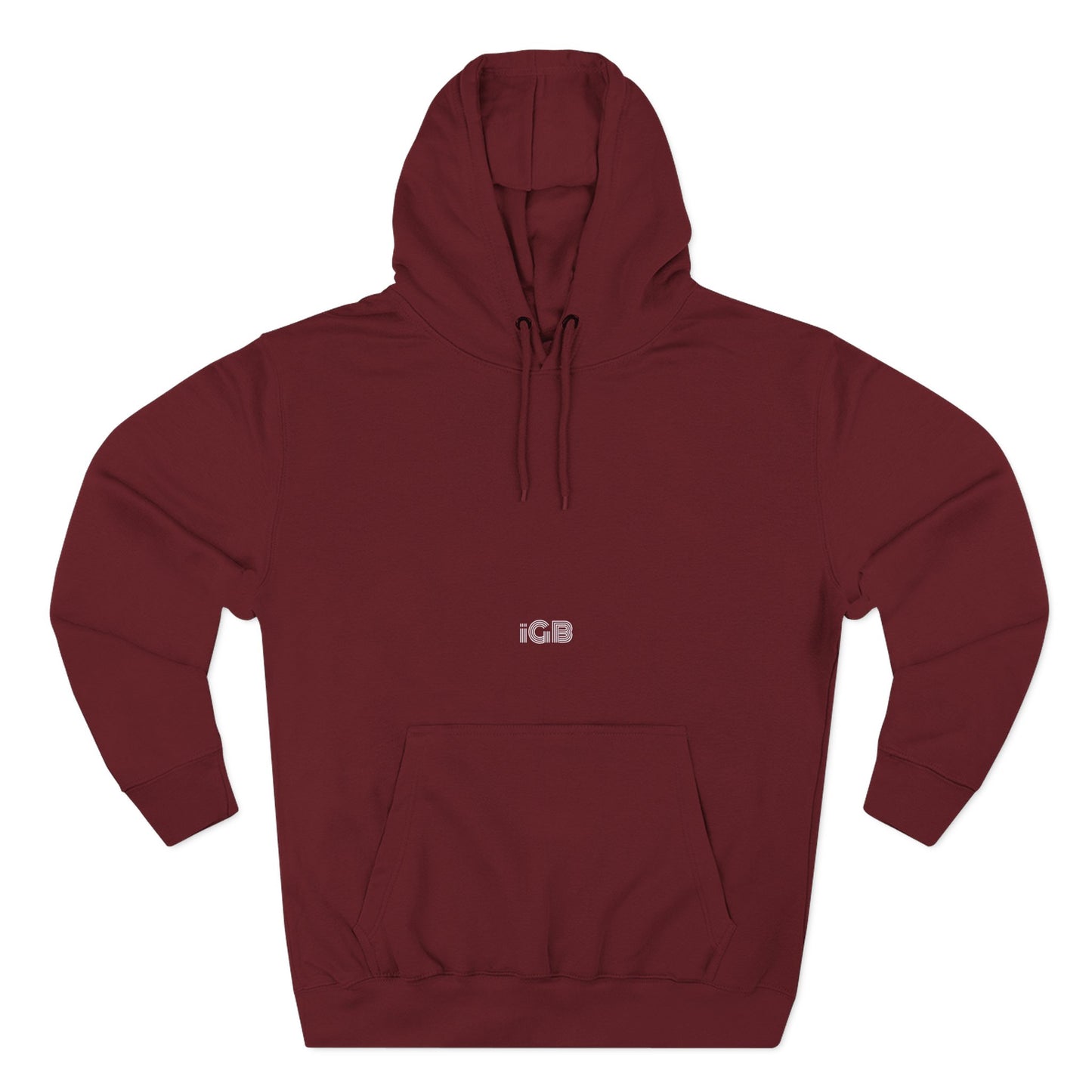 iGB Fits Cozy Three-Panel Fleece Hoodie, Casual Wear, Unisex Fashion, Gift for Her/Him, Fall/Winter Apparel, Comfortable Layering