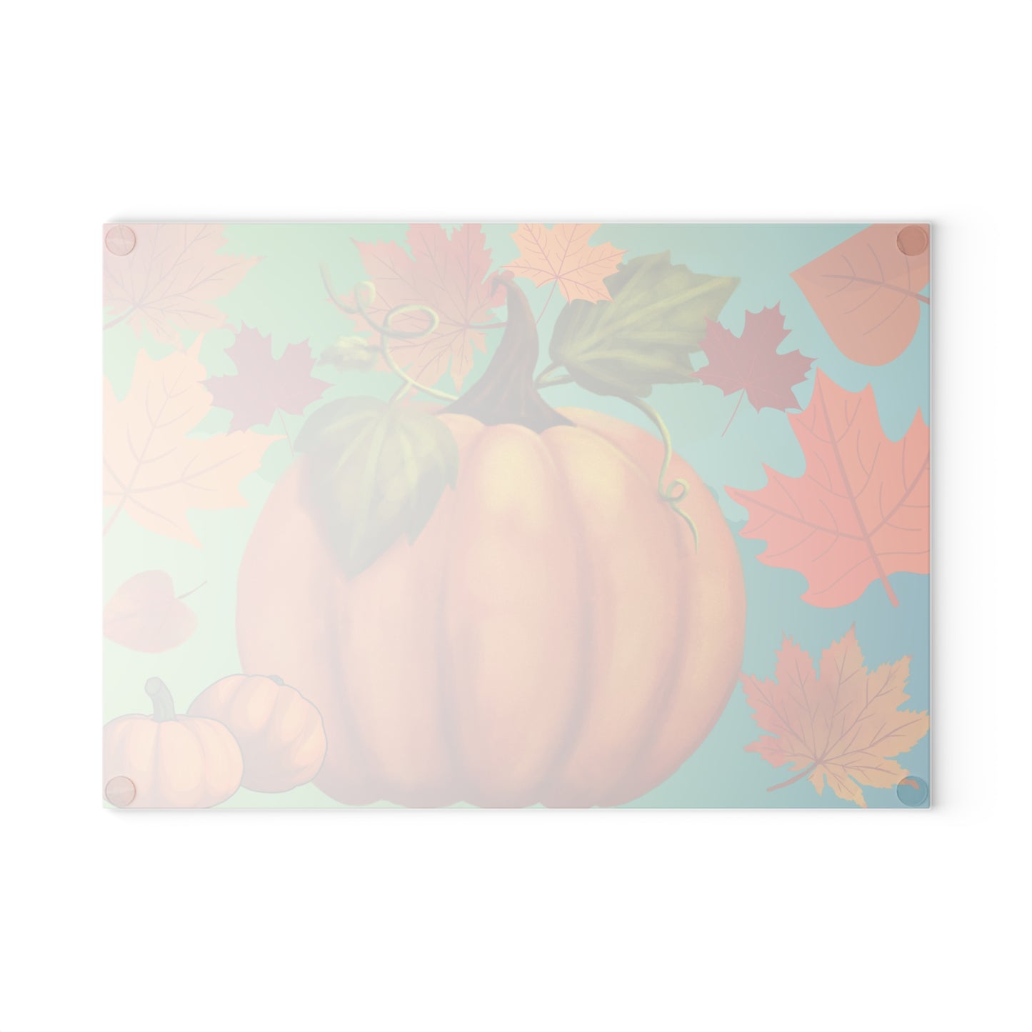 Autumn Pumpkin Glass Cutting Board, Kitchen Decor, Fall Gifts, Thanksgiving Tableware, Seasonal Cooking, Harvest Celebration