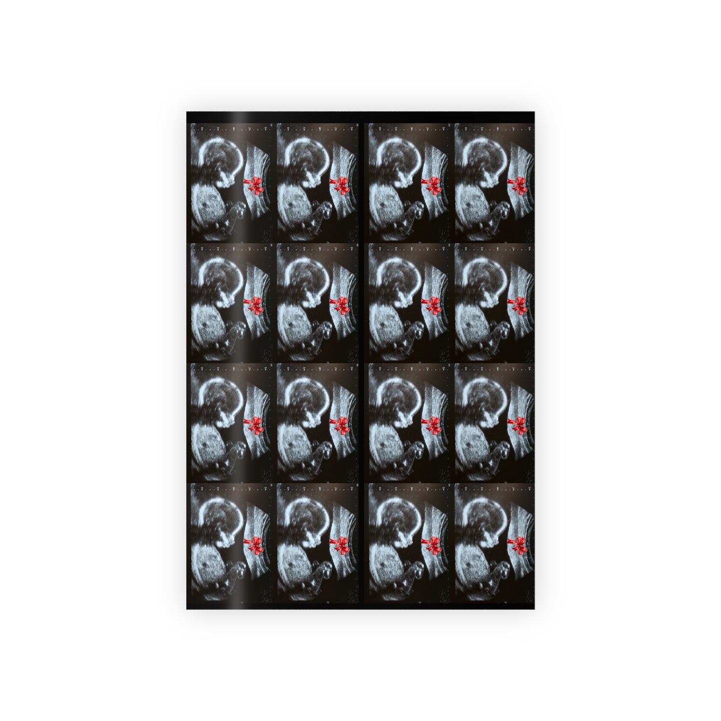 Surprise! Sonogram Gift Wrapping Paper Roll, Unique Baby Shower Wrapping, Ultrasound Print Packaging, Stylish Gift Wrap for Parents