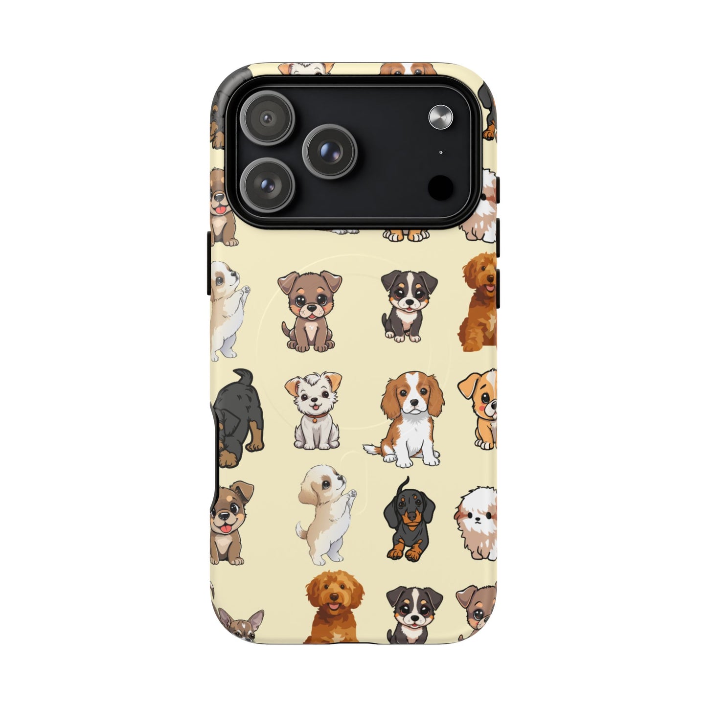 Puppy Love MagSafe Phone Case — Puppy Pattern Tough Protective Cover