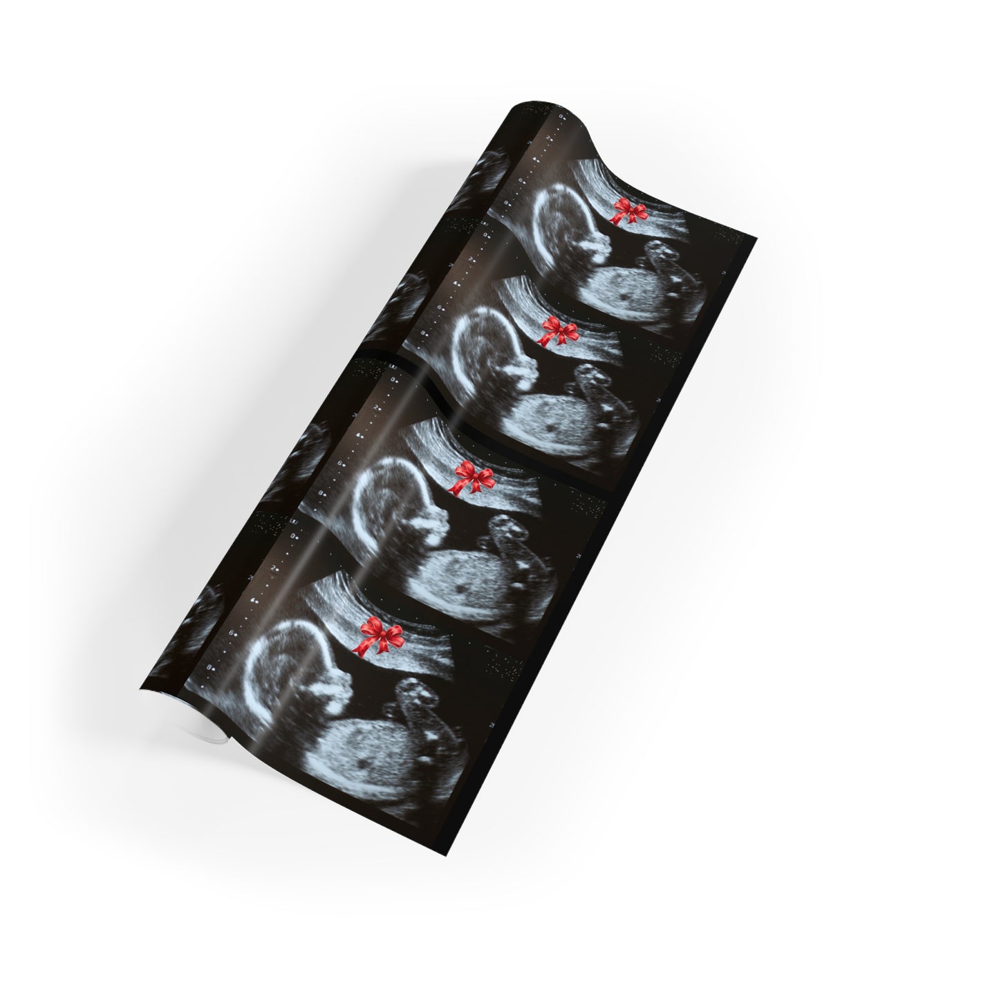 Surprise! Sonogram Gift Wrapping Paper Roll, Unique Baby Shower Wrapping, Ultrasound Print Packaging, Stylish Gift Wrap for Parents