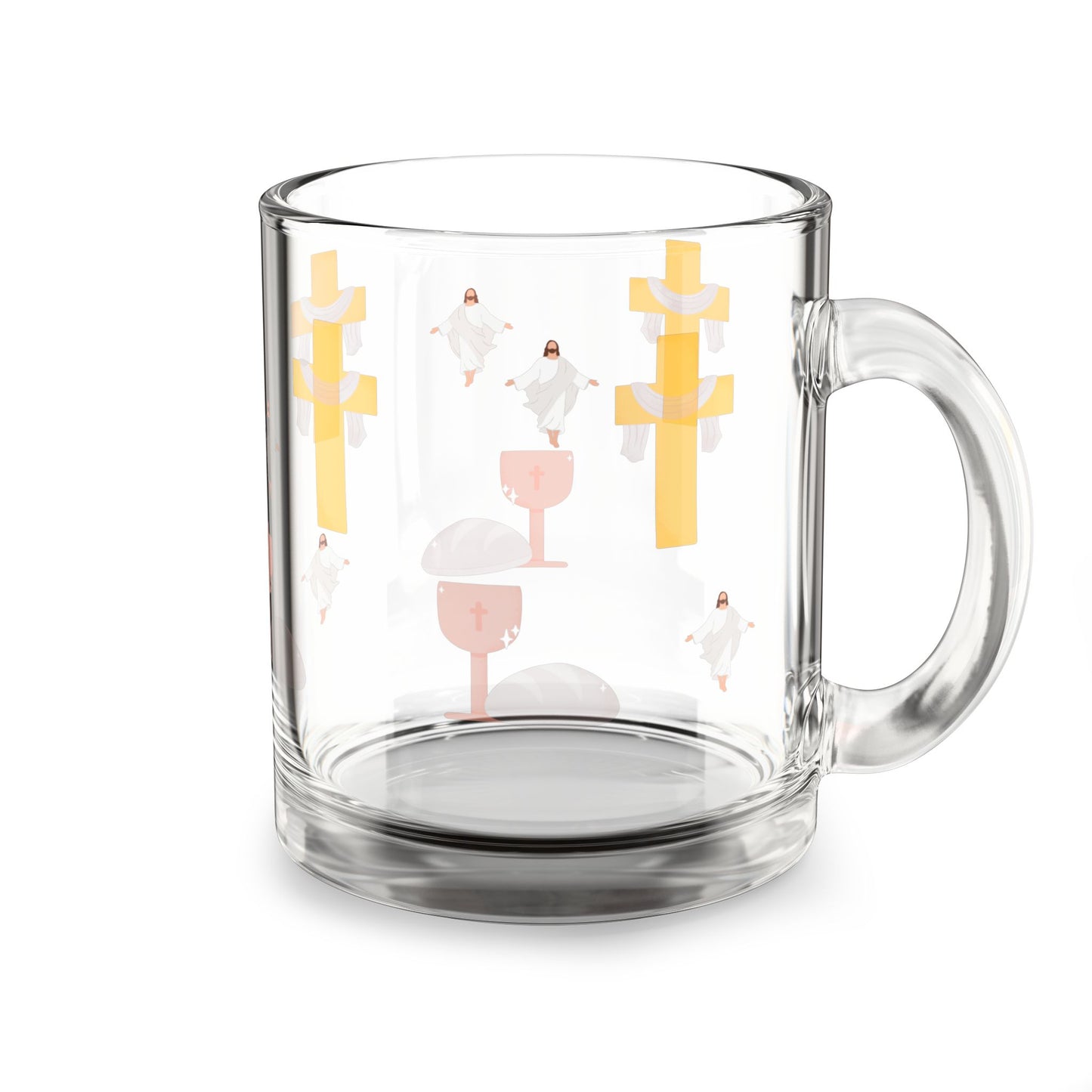 Christian-Themed Glass Mug, 10oz | Inspirational Drinkware for Faith Lovers, Gift for Birthdays, Holidays, and Celebrations