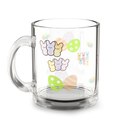Cute Easter Bunny Glass Mug, 10oz - Spring Drinkware for Kids, Perfect Gift for Easter, Holiday Coffee Mug, Decorative Kitchen Decor