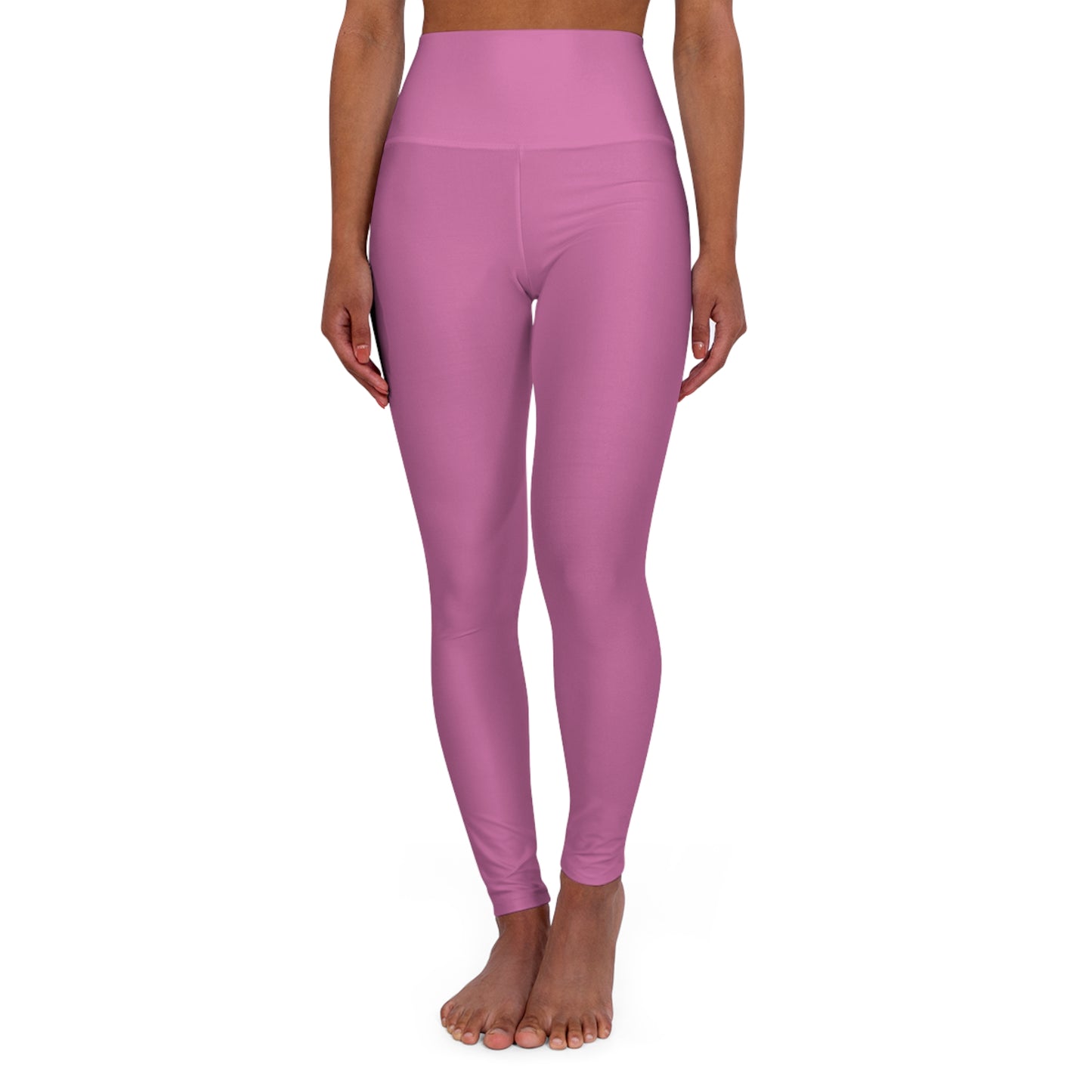 iGB Fits High Waisted Light Pink Yoga Leggings, Activewear, Workout Tights, Athletic Leggings, Fitness Apparel, Comfortable Leggings for Yoga or Gym