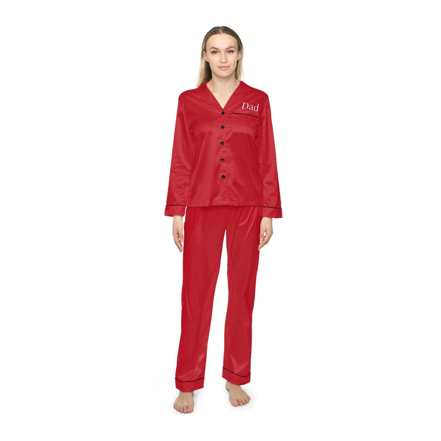 "Dad" Satin Red Pajamas