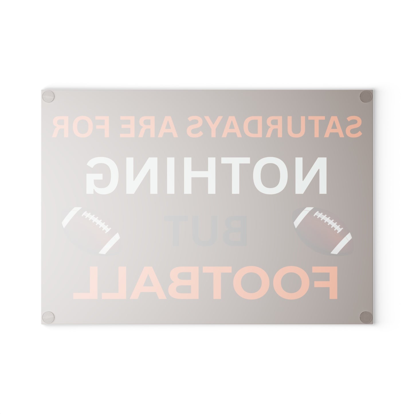 Football-Themed Glass Cutting Board, Perfect for Game Day Cooking, Kitchen Decor, Gift for Sports Fans, Kitchen Essentials