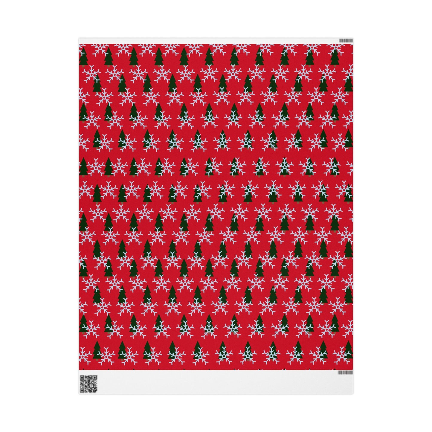 Christmas & Snow Red Wrapping Paper