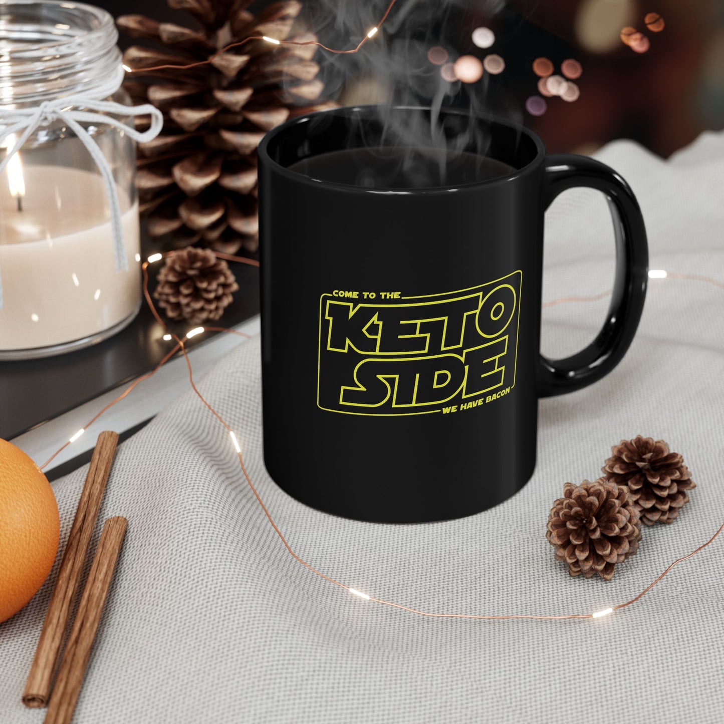 Keto Dark Side Mug for Coffee Lovers, Custom Gift, Unique Design, Perfect for Home or Office, Great for Birthdays, Holidays