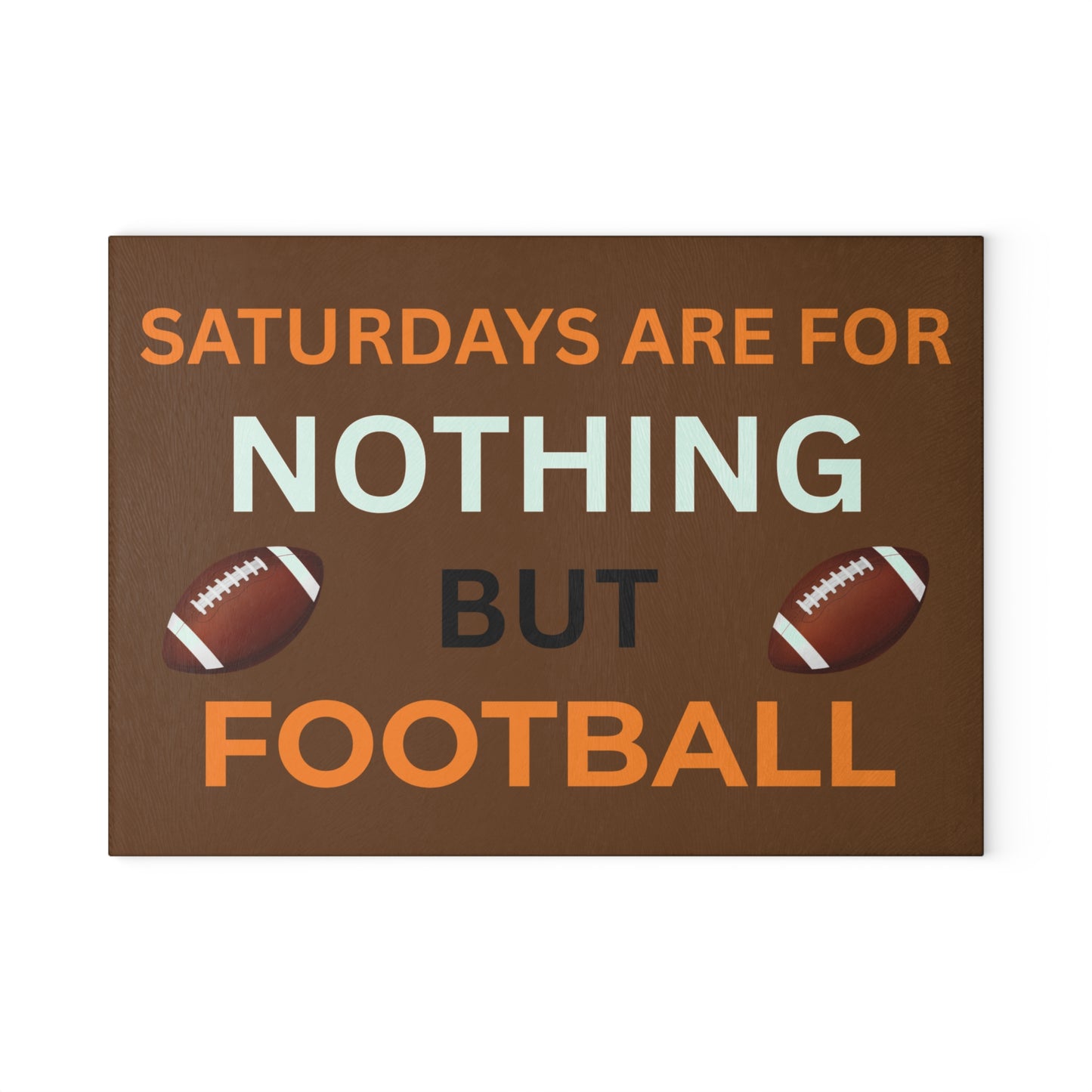 Football-Themed Glass Cutting Board, Perfect for Game Day Cooking, Kitchen Decor, Gift for Sports Fans, Kitchen Essentials