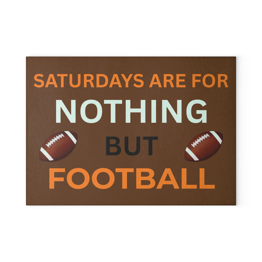 Football-Themed Glass Cutting Board, Perfect for Game Day Cooking, Kitchen Decor, Gift for Sports Fans, Kitchen Essentials