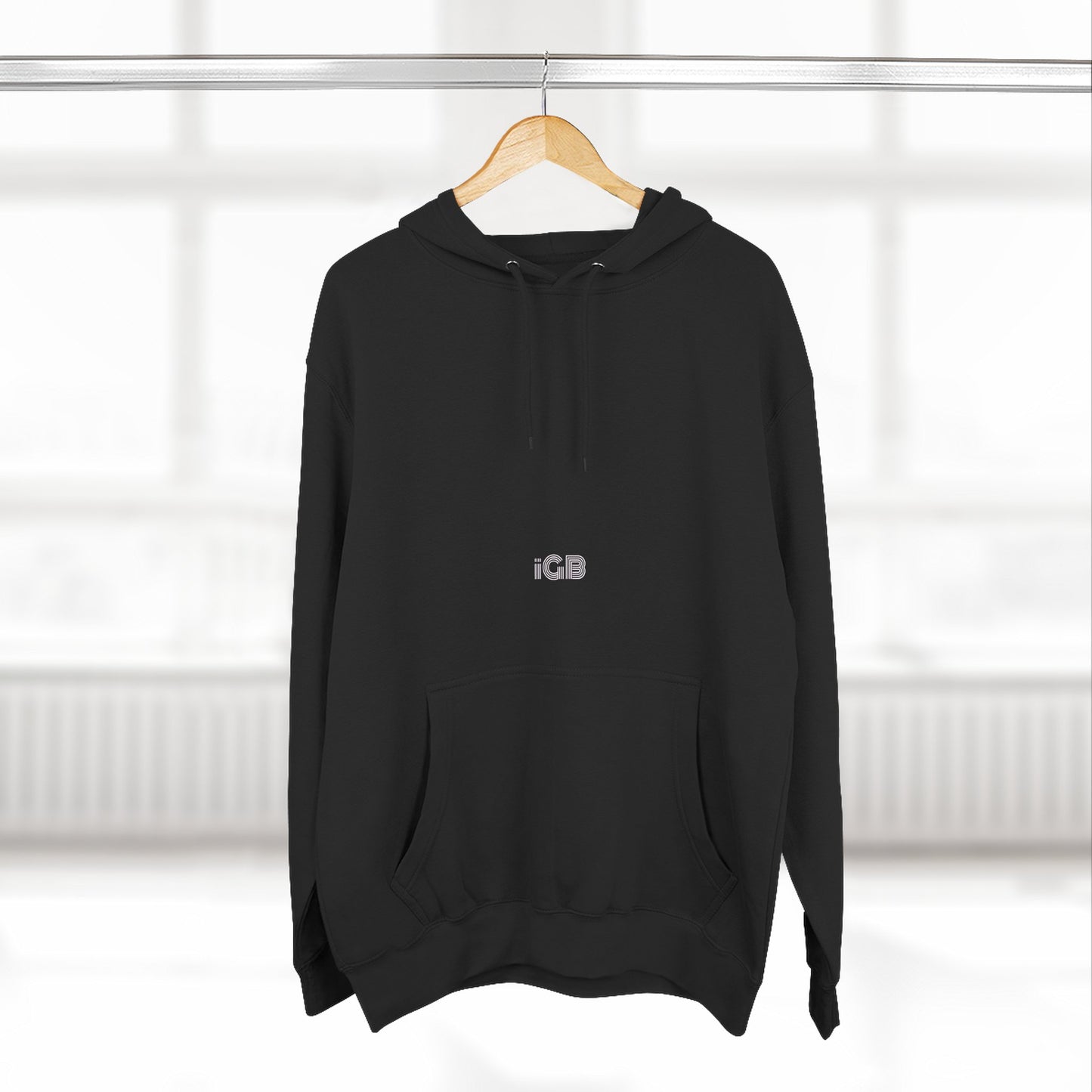 iGB Fits Cozy Three-Panel Fleece Hoodie, Casual Wear, Unisex Fashion, Gift for Her/Him, Fall/Winter Apparel, Comfortable Layering