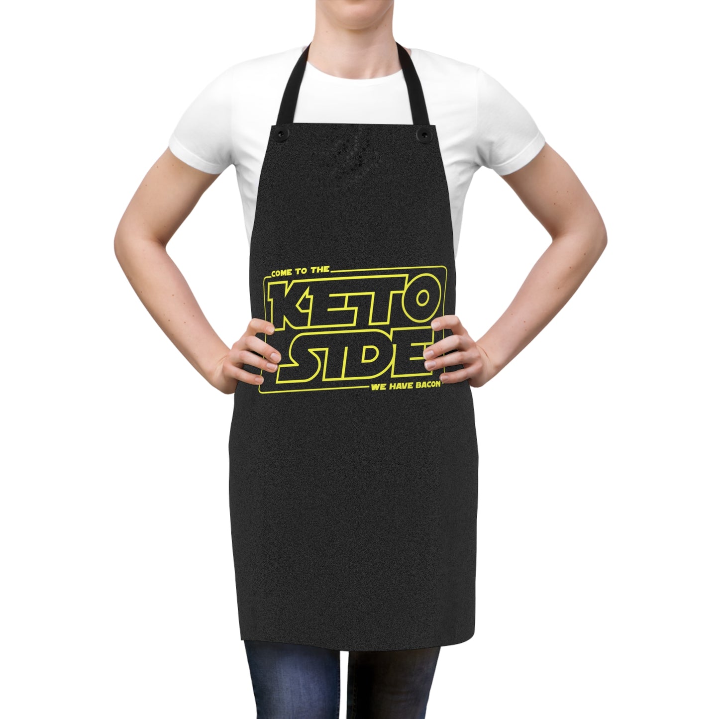 Keto Side Apron, Fun Kitchen Gift, Bacon Lover's Apron, Cooking Apron, Star Wars Inspired Kitchenware, Unique Culinary Accessory