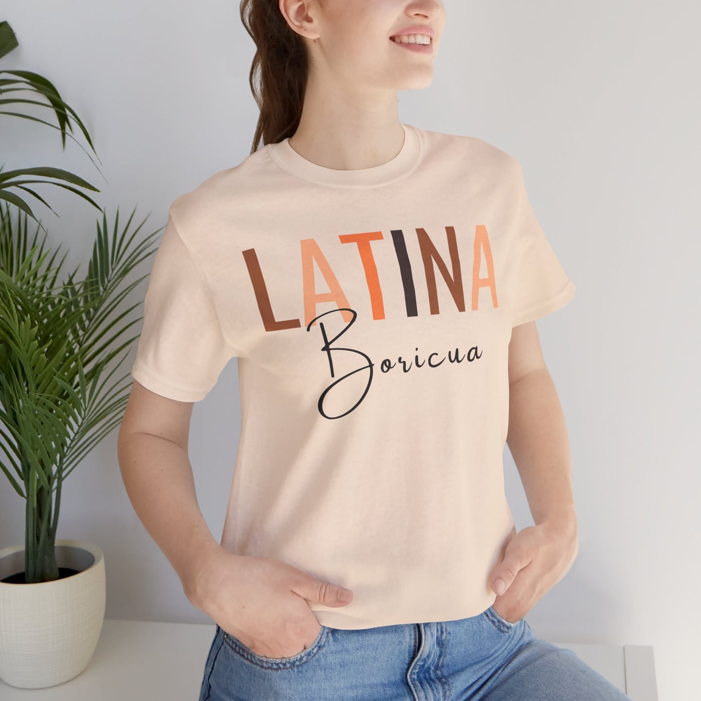 Latina Boricua, Shirt with Black Font
