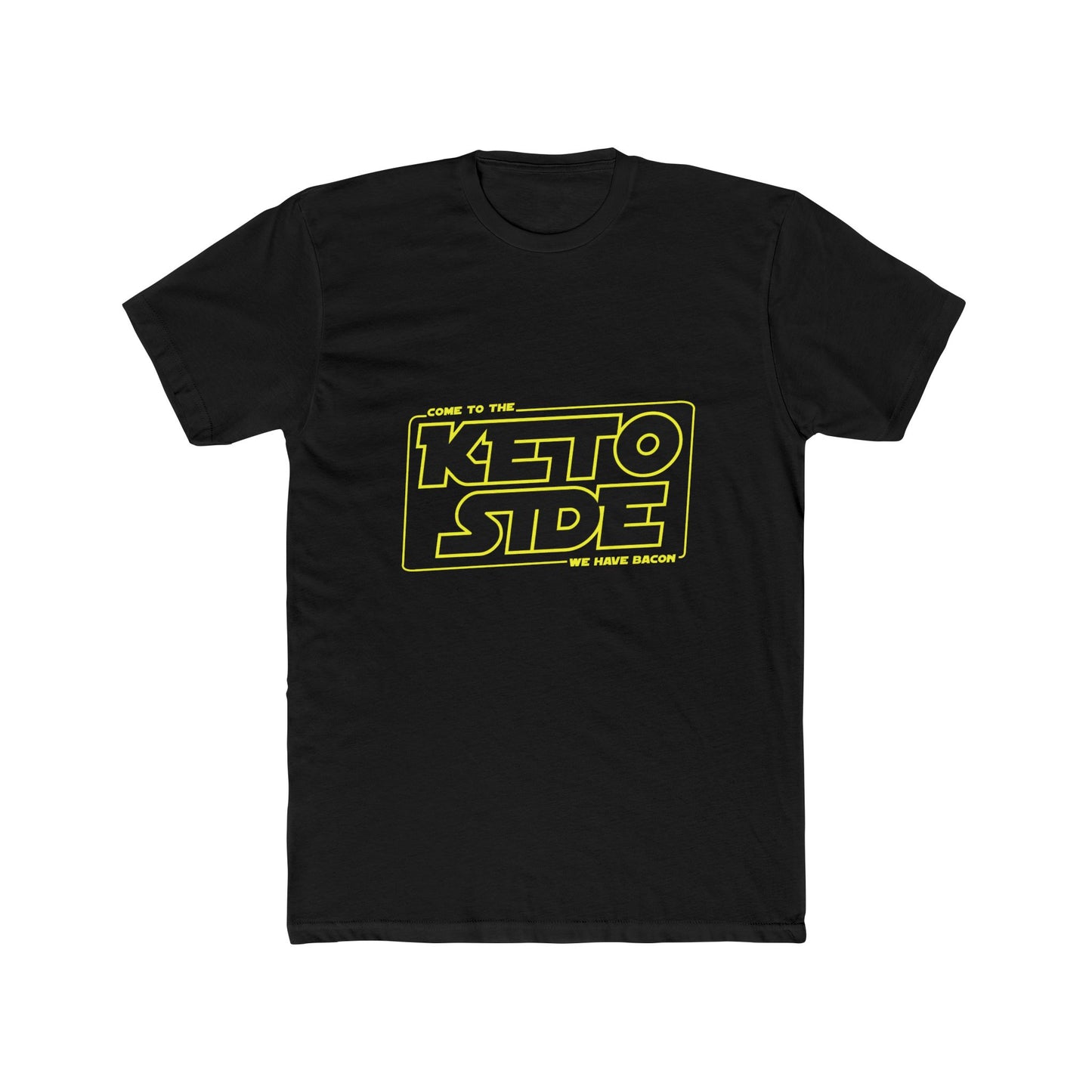 Keto Side Unisex Cotton Crew Tee | Funny Keto T-Shirt, Gift for Keto Dieters, Halloween Costume, Fitness Apparel, Foodie Gift