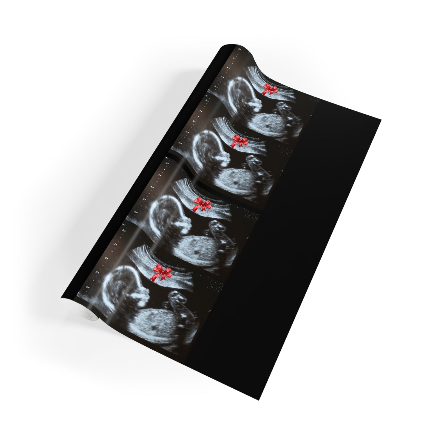 Surprise! Sonogram Gift Wrapping Paper Roll, Unique Baby Shower Wrapping, Ultrasound Print Packaging, Stylish Gift Wrap for Parents