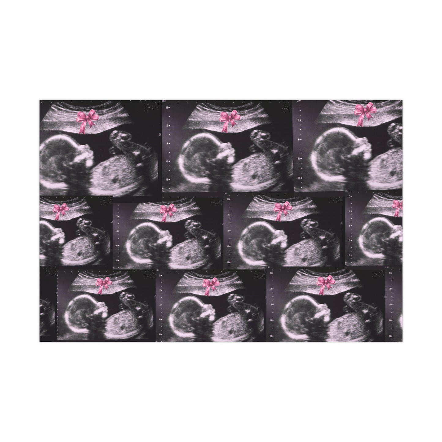 It's a Girl! Baby Announcement Gift Wrap, Unique Baby Shower Wrap, Personalized Sonogram Paper, Fun Pregnancy Reveal, New Parent Gift Wrap