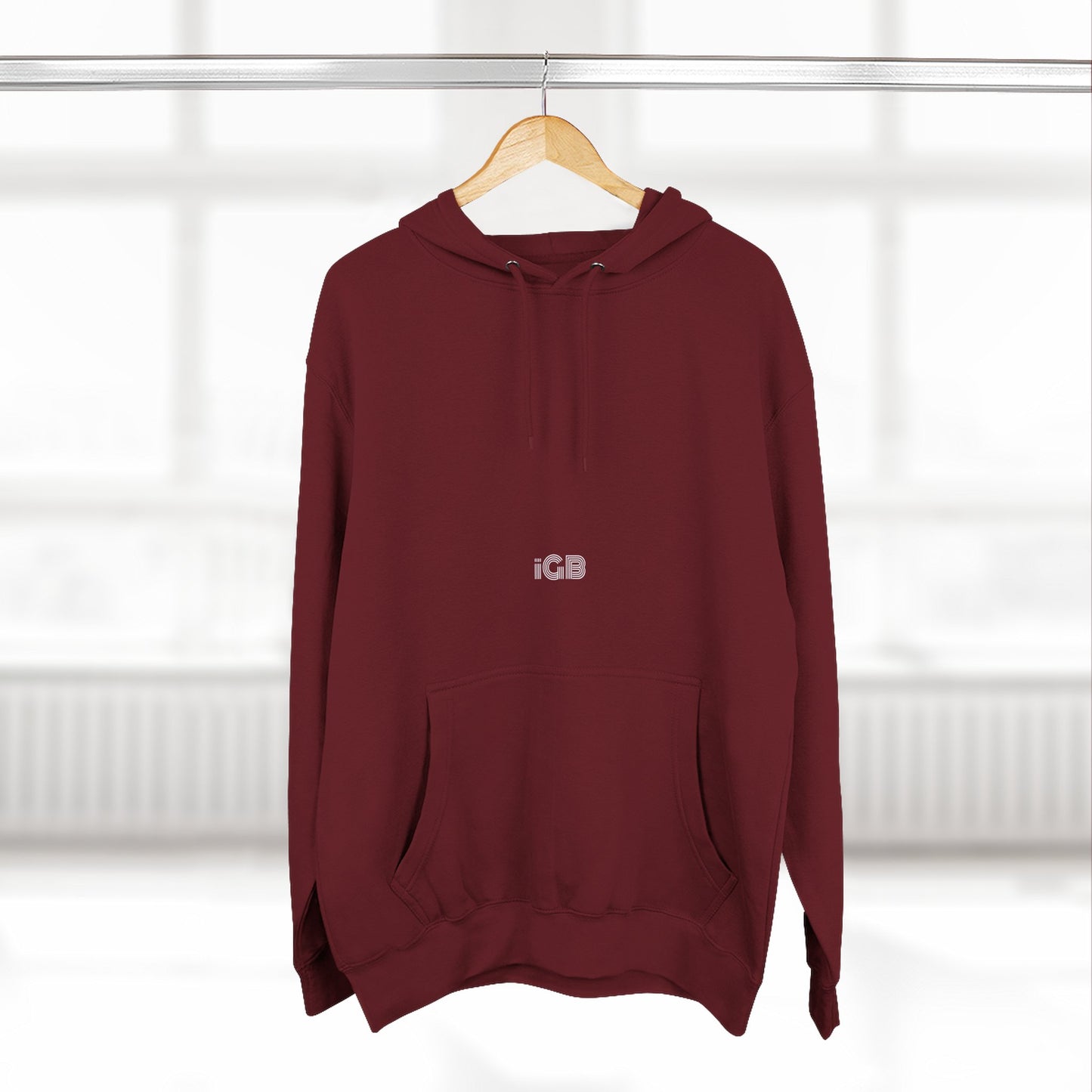iGB Fits Cozy Three-Panel Fleece Hoodie, Casual Wear, Unisex Fashion, Gift for Her/Him, Fall/Winter Apparel, Comfortable Layering