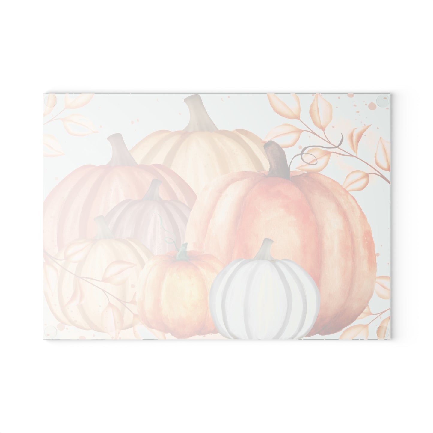 Autumn Pumpkin Glass Cutting Board - Fall Kitchen Decor, Thanksgiving Gift, Home Chef Gift, Seasonal Kitchen Accessories, Harvest Theme