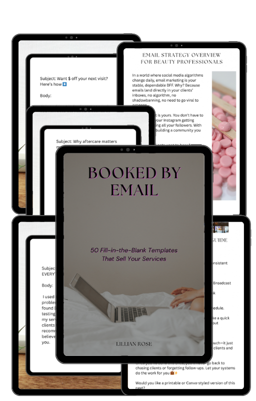 50 Fill-in-the-Blank Email Templates for Beauty Pros, Digital Download