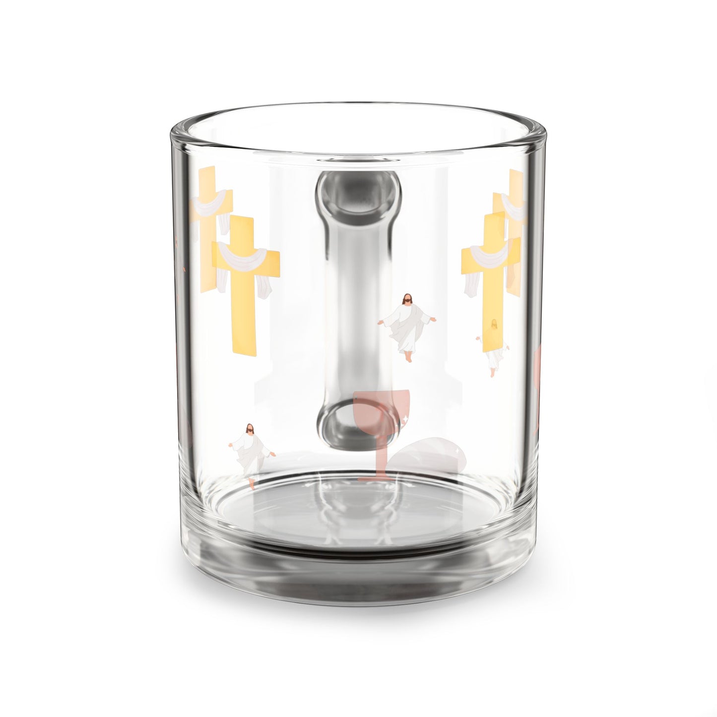 Christian-Themed Glass Mug, 10oz | Inspirational Drinkware for Faith Lovers, Gift for Birthdays, Holidays, and Celebrations
