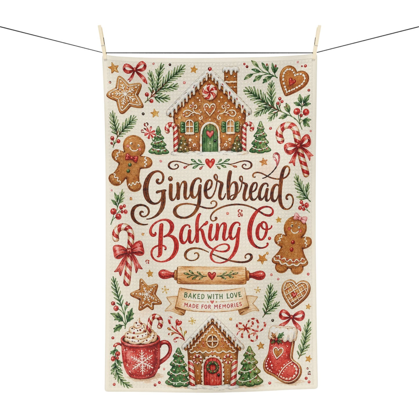 Gingerbread Baking Co. Holiday Tea Towel