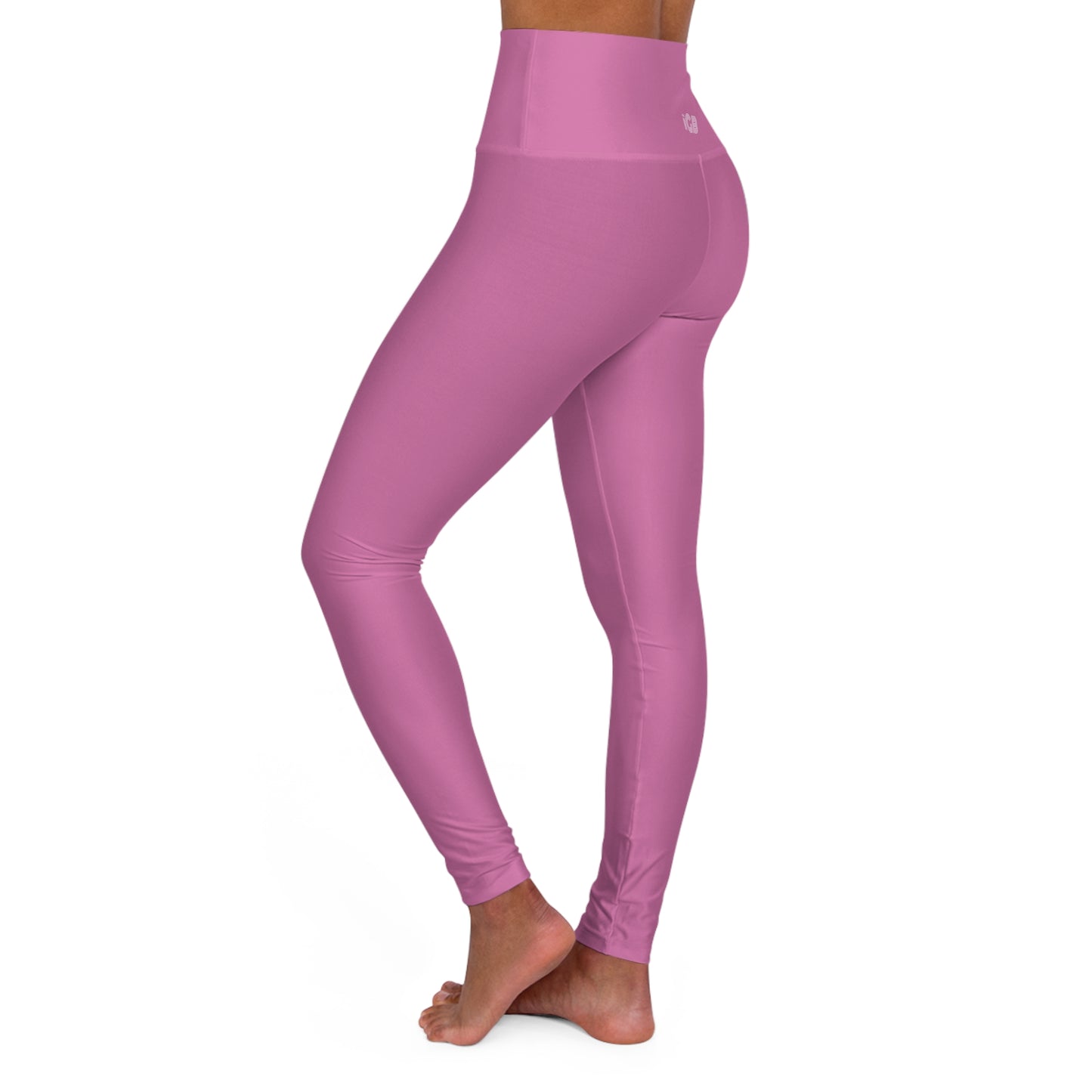 iGB Fits High Waisted Light Pink Yoga Leggings, Activewear, Workout Tights, Athletic Leggings, Fitness Apparel, Comfortable Leggings for Yoga or Gym