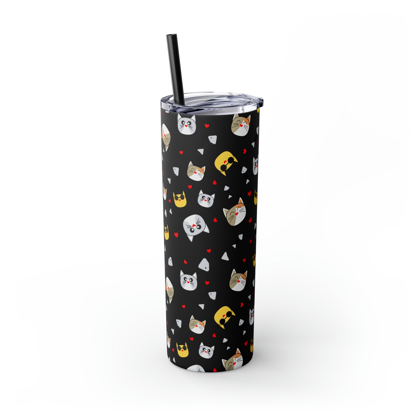 Cat Tumbler with Straw, 20oz