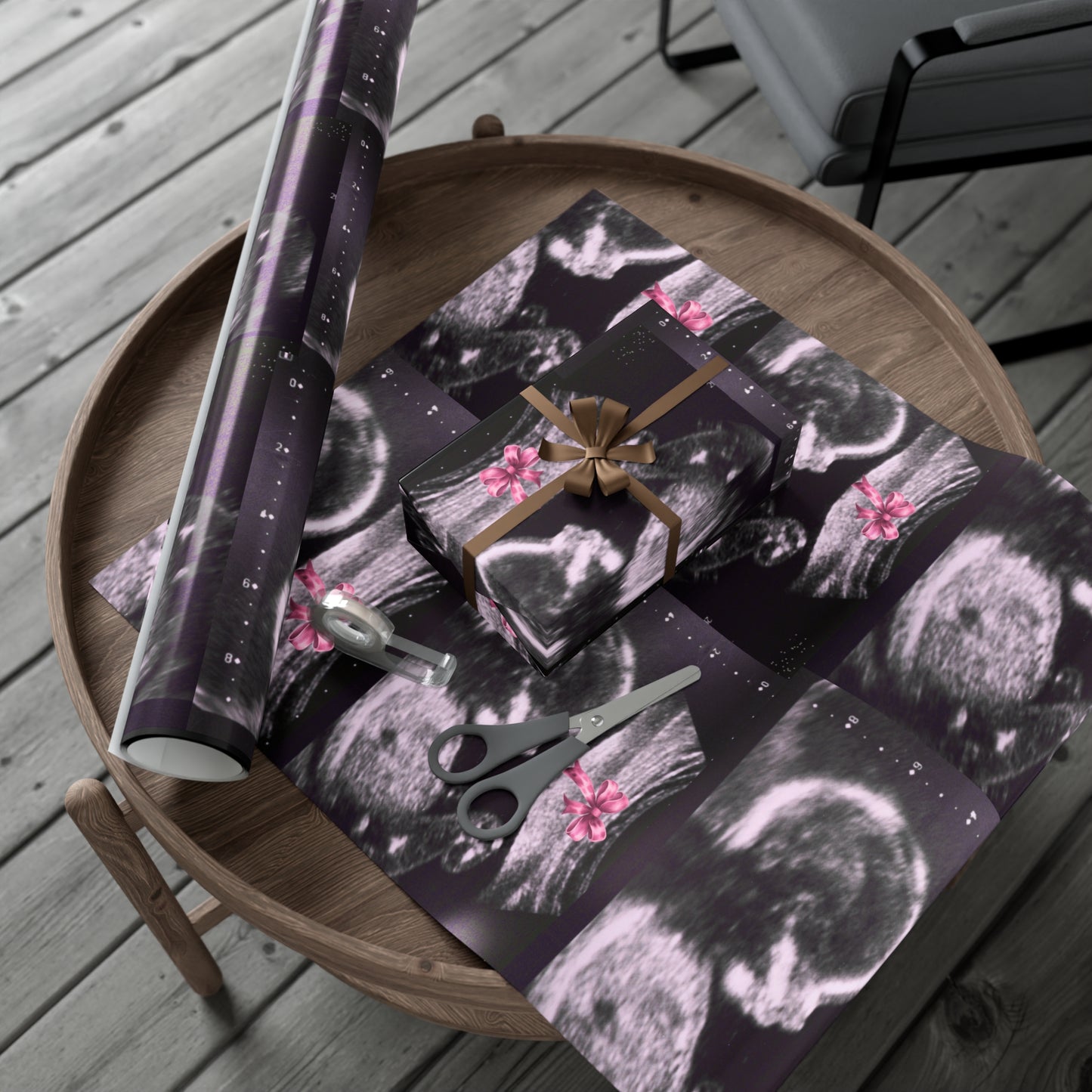 It's a Girl! Baby Announcement Gift Wrap, Unique Baby Shower Wrap, Personalized Sonogram Paper, Fun Pregnancy Reveal, New Parent Gift Wrap