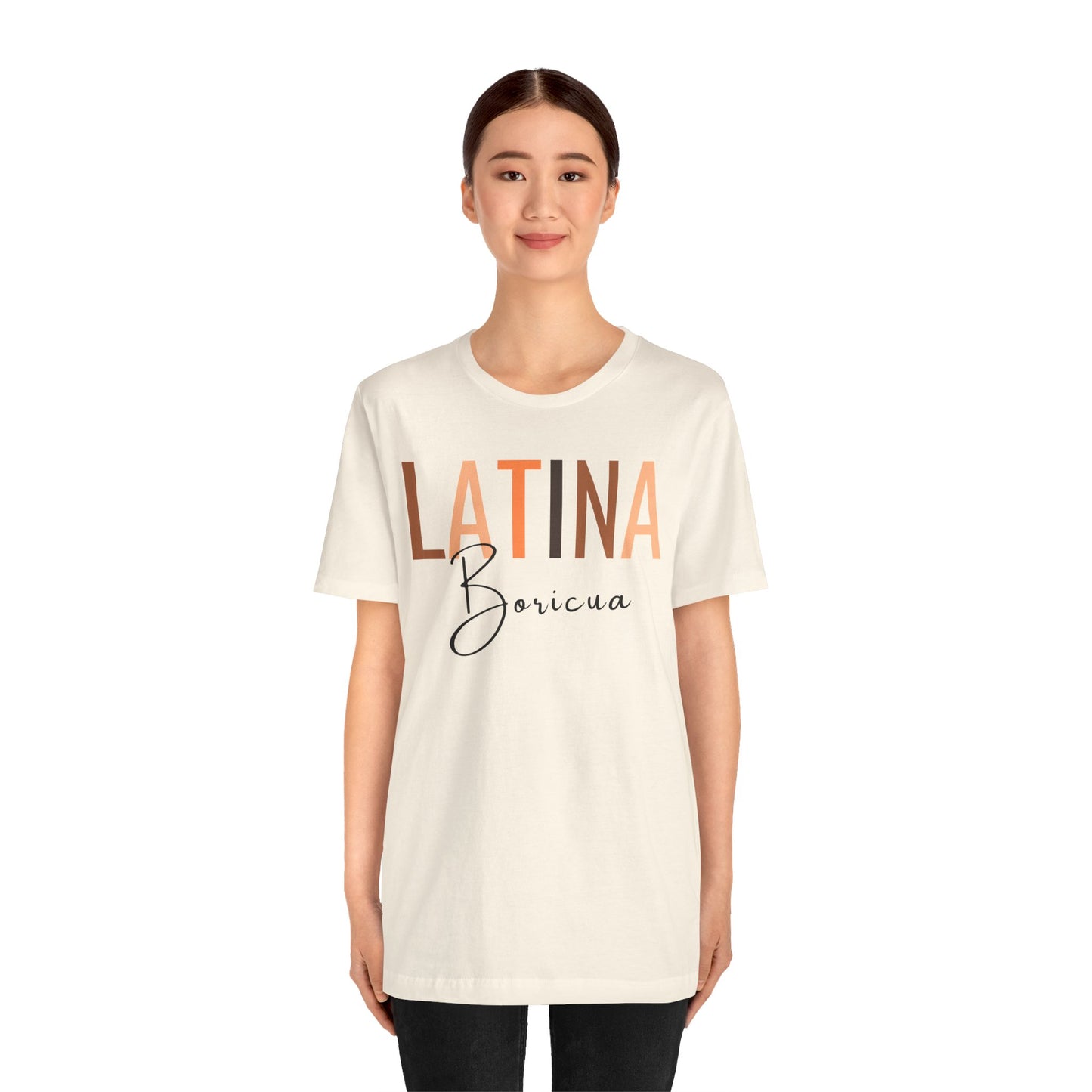 Latina Boricua, Shirt with Black Font