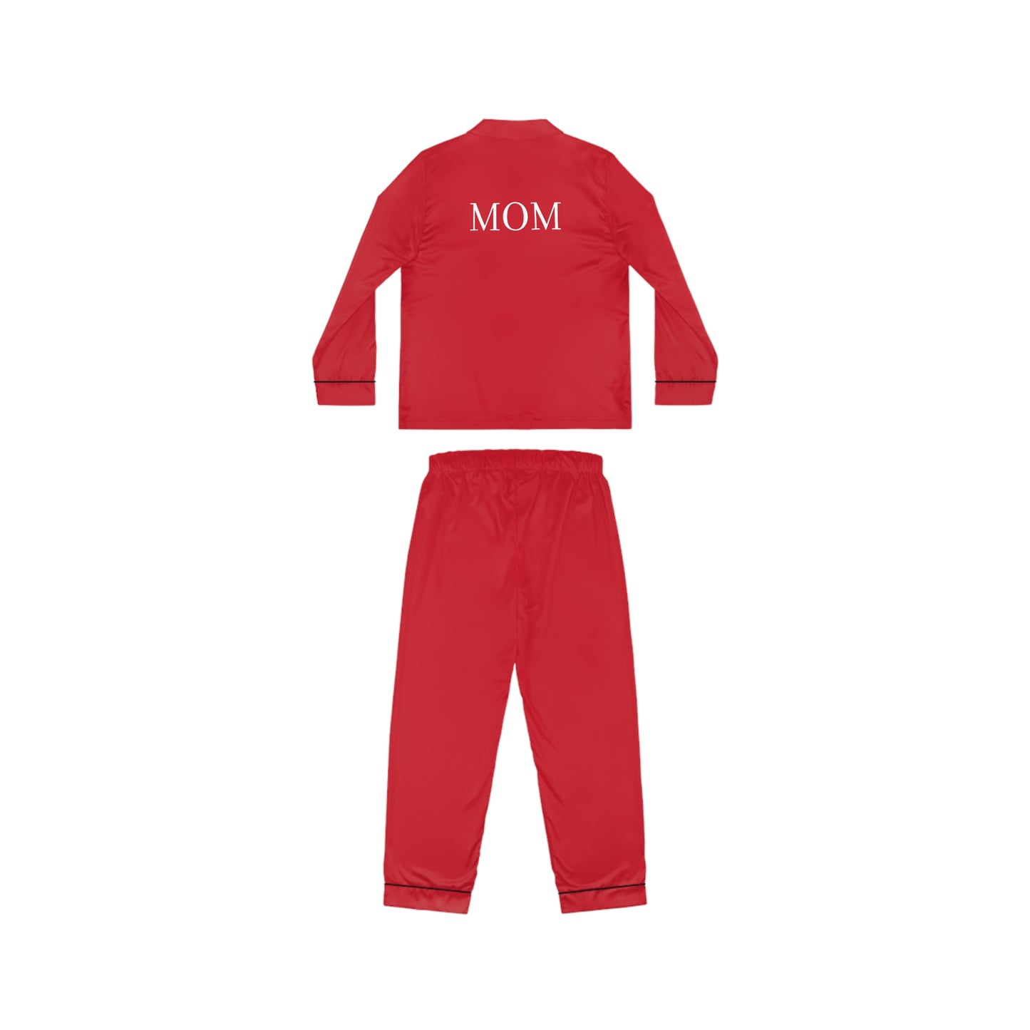 "Mom" Satin Red Pajamas