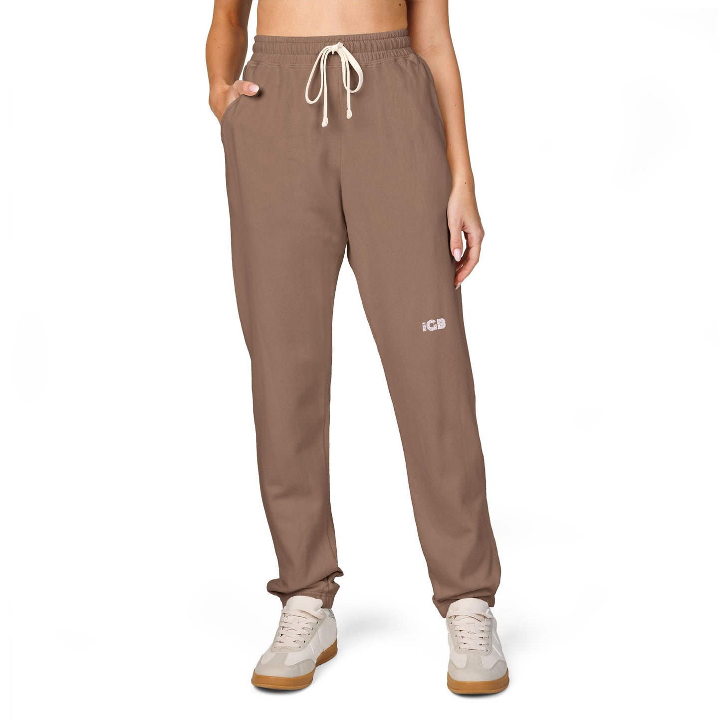 iGB Fits Cozy Unisex Garment-Dyed Fleece Sweatpants | Relaxed Lounge Wear for Home, Travel, Gifts, Special Occasions, Everyday Comfort