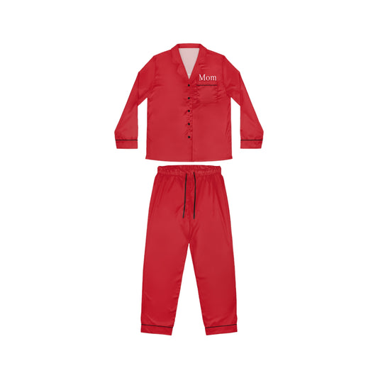 "Mom" Satin Red Pajamas