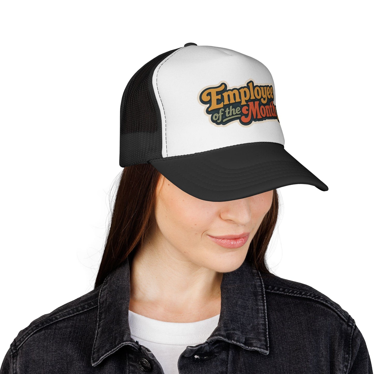 Employee of the Month Trucker Cap — Retro Patch Mesh Hat
