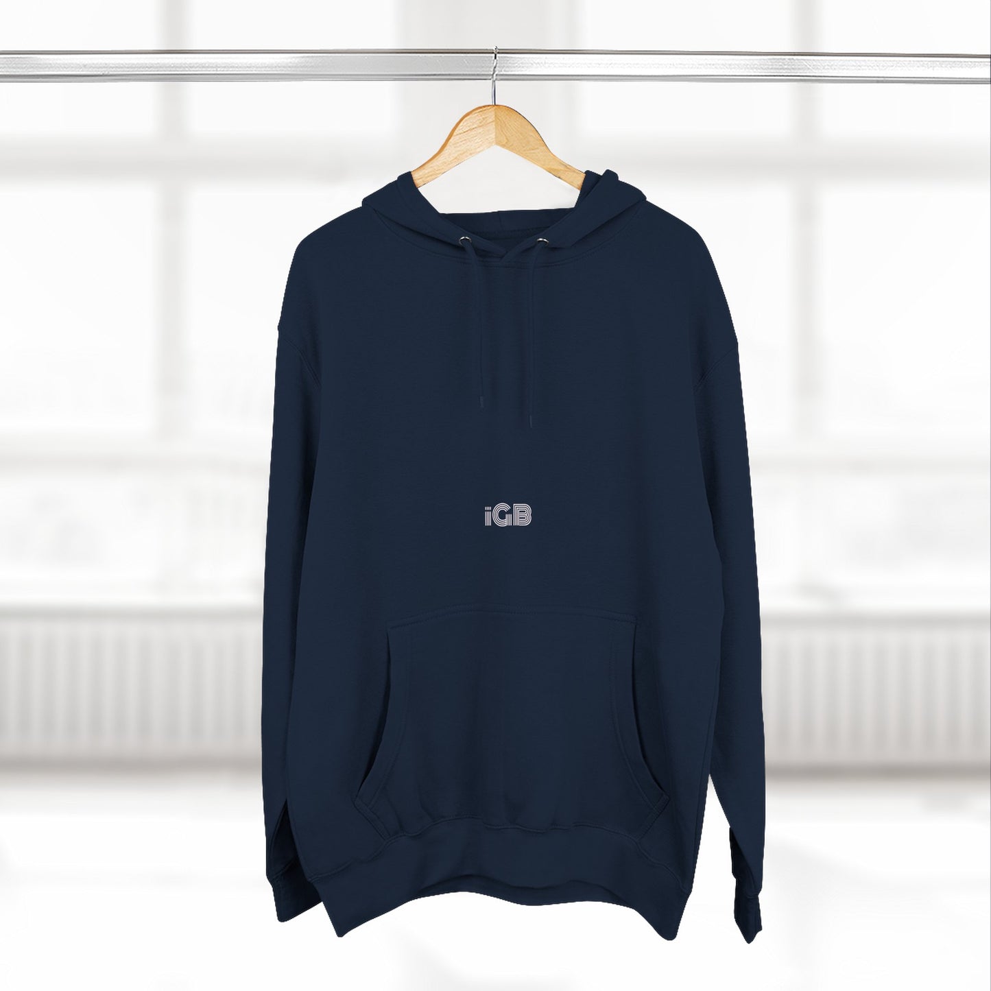iGB Fits Cozy Three-Panel Fleece Hoodie, Casual Wear, Unisex Fashion, Gift for Her/Him, Fall/Winter Apparel, Comfortable Layering